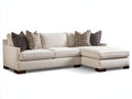 Ecksofa aus Stoff 280x170x85 cm - Cremeweiß - mit Chaiselongue - modernes Design