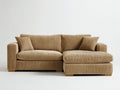 Ecksofa Cordstoff 245 x 165 x 88 cm - Taupe - Gepolsterte Sitzflächen mit moderner L-Form