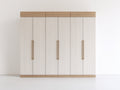 Kleiderschrank 240 x 60 x 220 cm - Holz Weiß - 6 Türen - Modernes Design