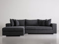 Ecksofa aus Webstoff 300 x 300 x 78 cm - Dunkelgrau - Moderne großzügige Sitzfläche