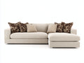 Ecksofa - Stoffbezug 290 x 180 x 85 cm - Beige - großzügige Sitzfläche mit Chaiselongue modernes Design