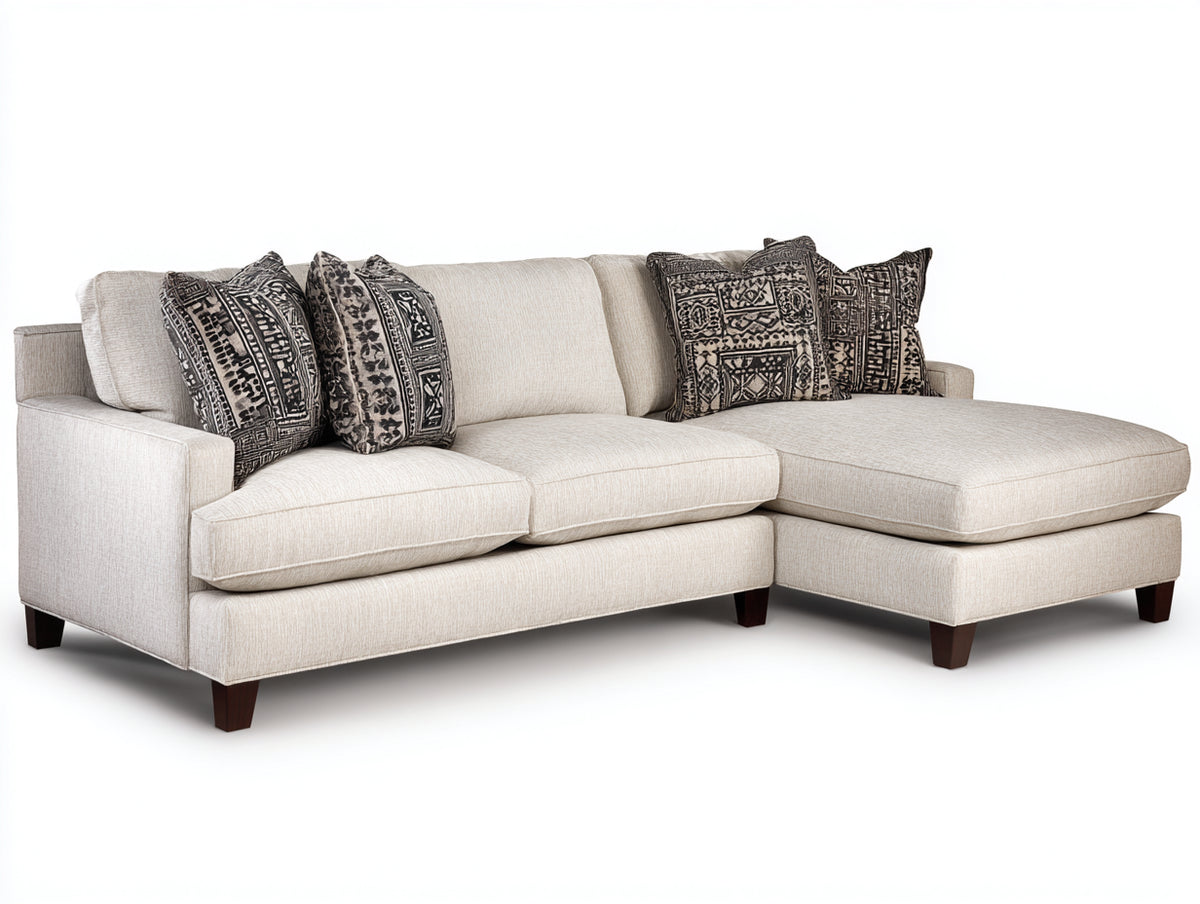 Ecksofa 260 x 175 x 85 cm - Stoff Beige - Breite Sitzfläche - Modernes Design